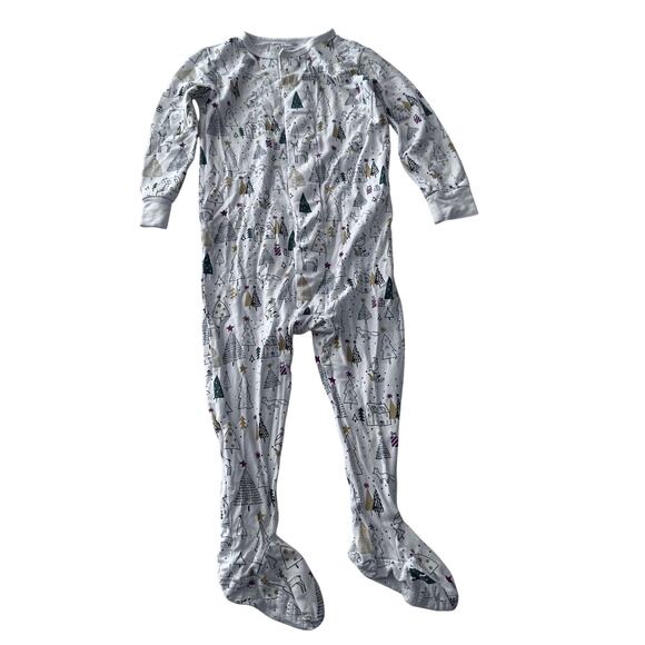 Magnetic Me White Christmas Tree Footed Sleeper 9-12M - Picture 1 of 4